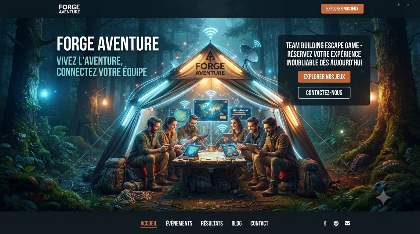 Aventure connect?e sous tente